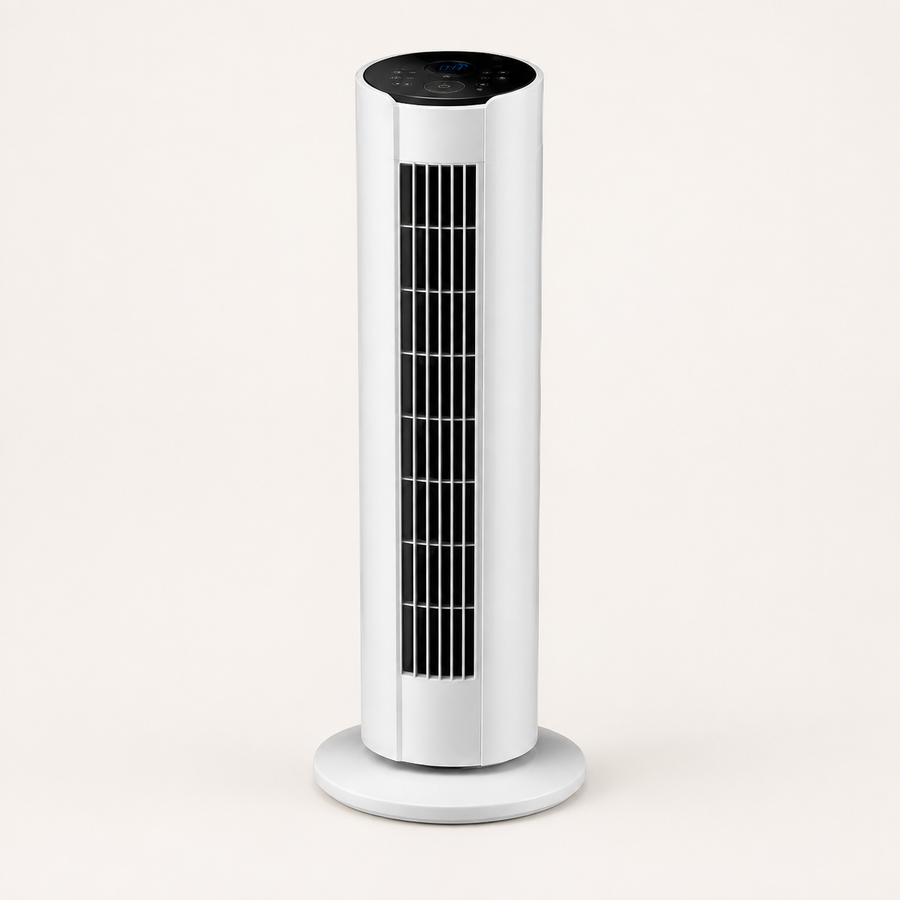 AMOI Portable Bladeless Tower Fan – USB Rechargeable