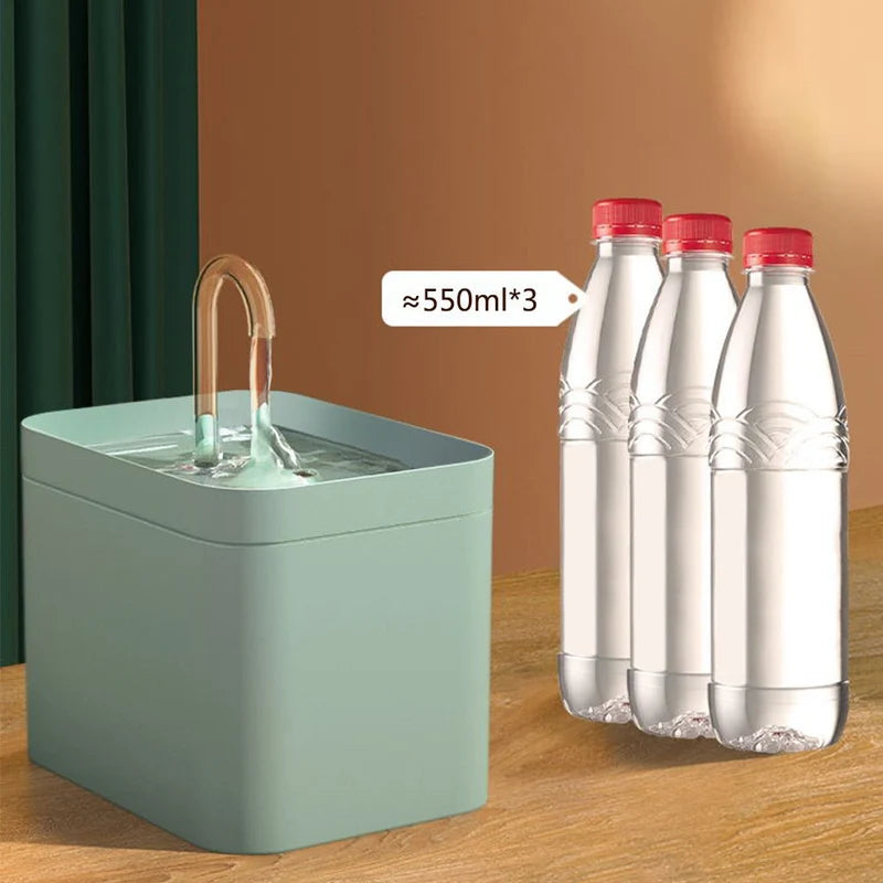 Automatic Cat Water Fountain with Filter – USB Powered, 1.5L