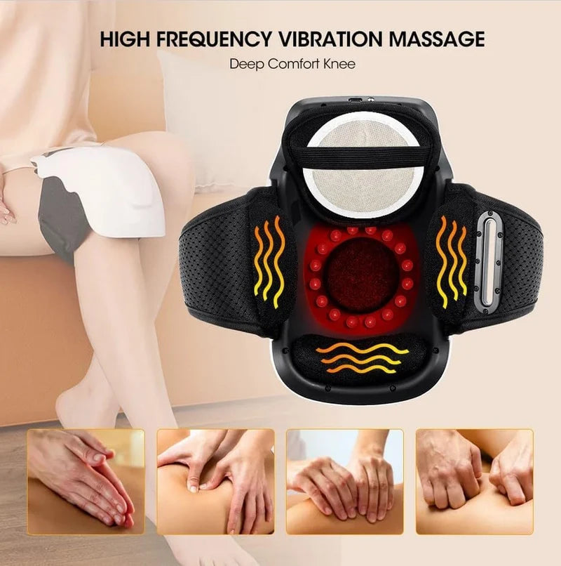 Electric Knee Massager with Heat & Vibration – Rechargeable Wrap