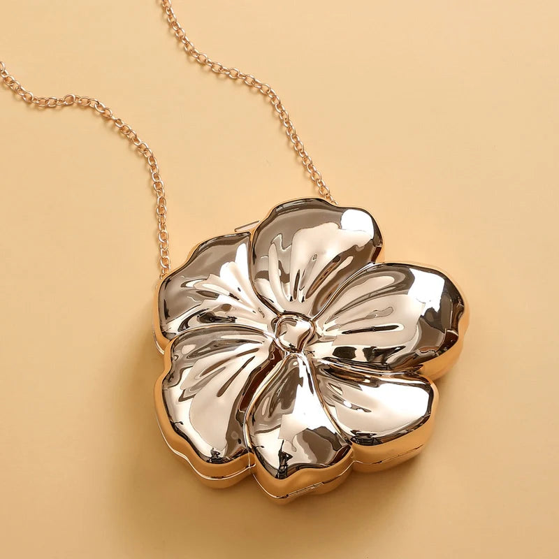 Flower Women's Clutch Chain Crossbody Bag – Stylish Fashion Shoulder Purse