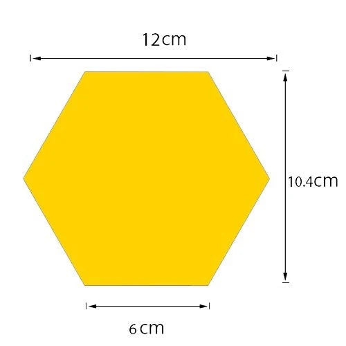 Hexagon Style Acrylic Mirror – Modern Home Decoration 13 Pieces