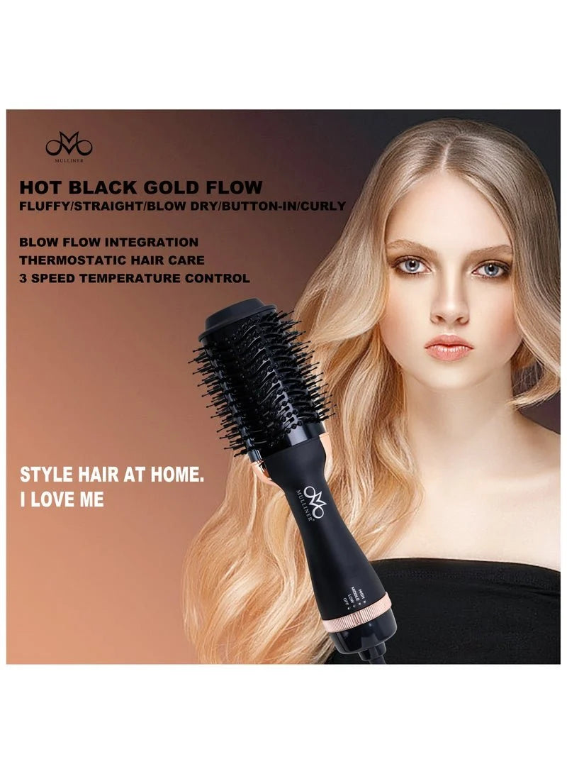 MULLINER Keratin Hot Air Brush – 2-in-1 Hair Dryer & Volumizer