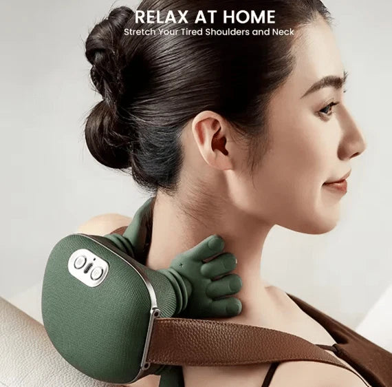 Rechargeable Shoulder & Neck Massager with Heat & Kneading