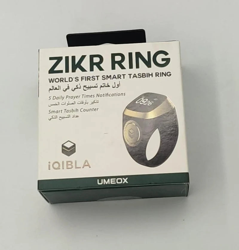 Smart Zikr Ring with Digital Tasbeeh Counter & OLED Display